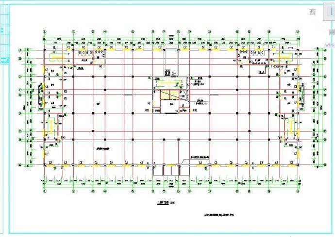 15层框架结构商住一体楼建筑设计CAD图纸（1-3层商用）_图1