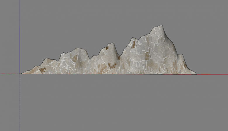 现代浅色简约高低层次假山置石su模型-图二