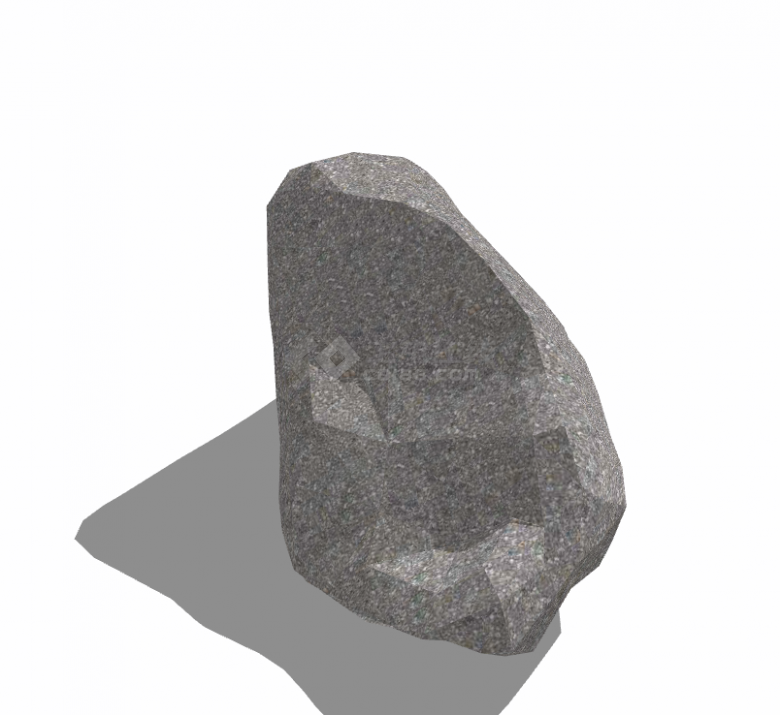 大块大理石带点纹假山置石 su模型-图二