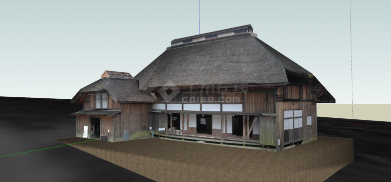 日本和式木屋su模型-图一