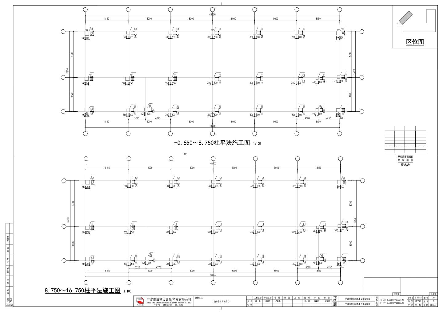 游泳馆后勤用房结构施工图