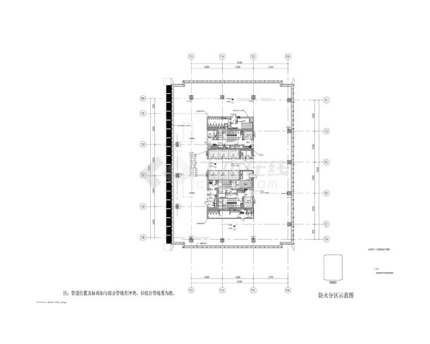 办公楼五十八层消防给水平面图-图一