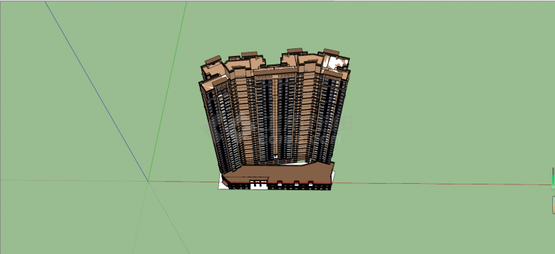 现代新古典高层住宅su模型-图二