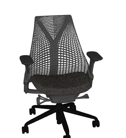 现代黑色办公椅椅子吧椅 su模型-图二