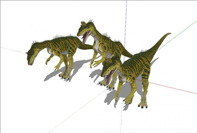 现代远古活泼逼真恐龙su模型_图1