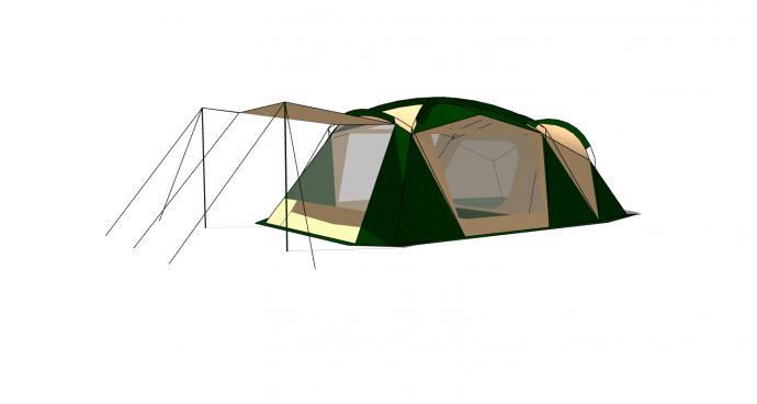 现代折叠式儿童帐篷su模型_图1