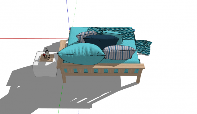 现代休闲椅休闲床户外家具su模型_图1