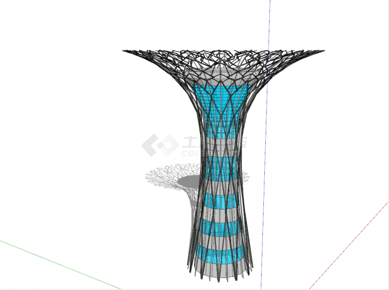 公园景观创新构筑物su模型-图二