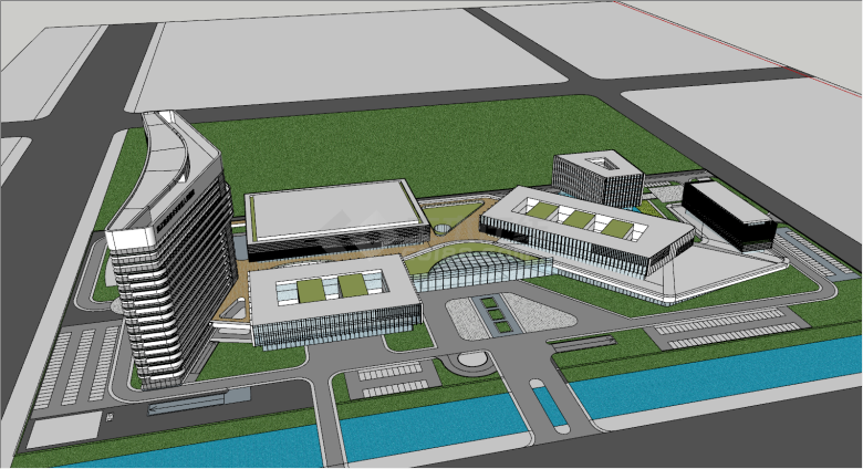 现代经济开发区人民医院su模型-图二