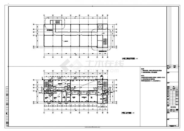 某框架结构标准厂房改建加固结构施工图-图一