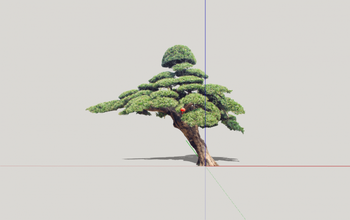 枝繁叶茂灯笼造型树su模型_图1