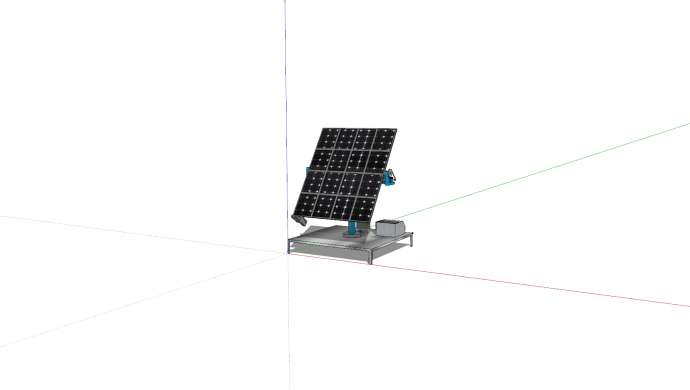 单一黑色太阳能电池板su模型_图1
