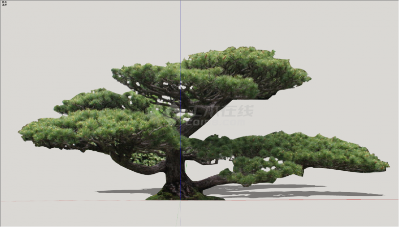 大型遮阳式观景造型树su模型-图二