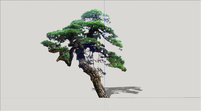 奇形怪状景观造型树su模型_图1