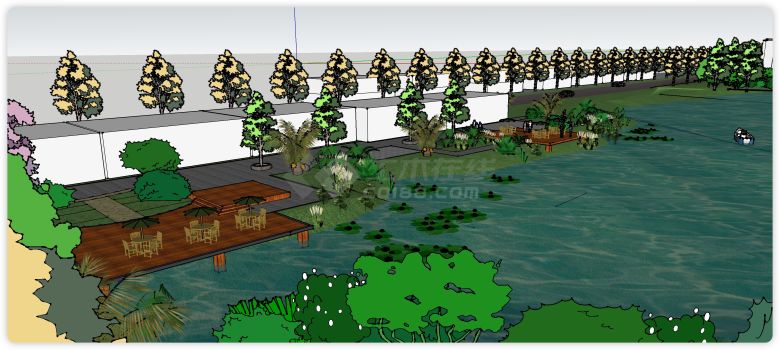 湿地公园生态环境景观SU模型-图二