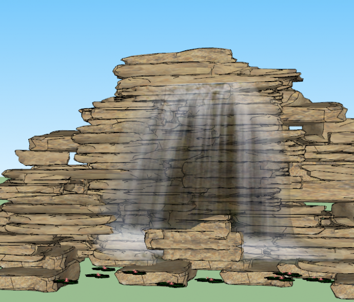 假山风景石景观石su模型_图1
