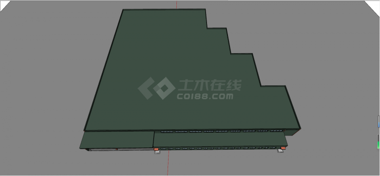 单层排架结构厂房su模型-图二