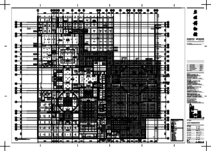 某博物馆地下室结构平面图_图1