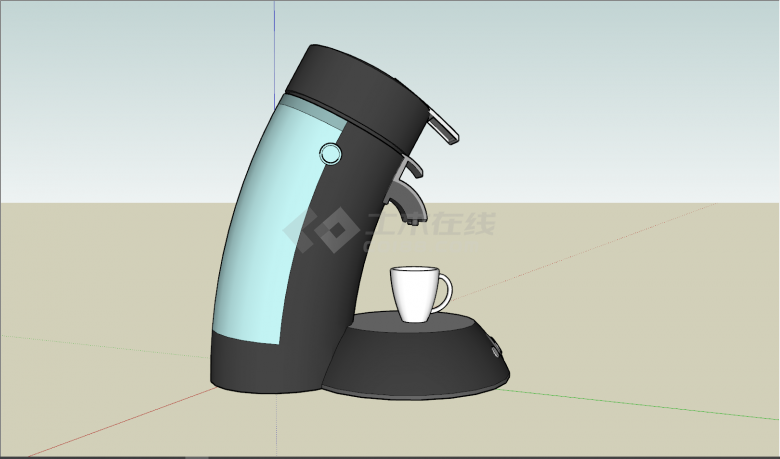 智能咖啡机厨房电器su模型-图二
