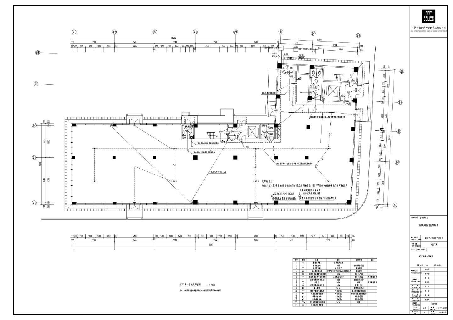新兴工业园标准厂房项目E-A2型厂房电力照明CAD图.dwg