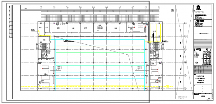 工业厂房-电气-生产用房(大)13一层夹层-照明线槽平面图_图1