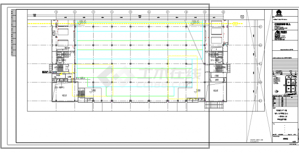 工业厂房-电气-生产用房(大)13一层夹层-照明线槽平面图-图二