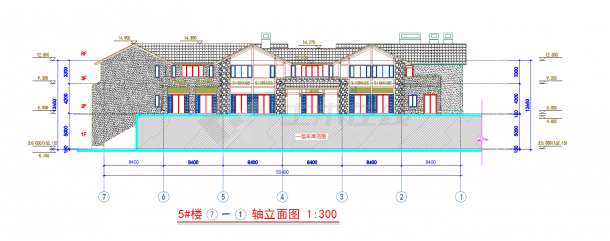 浙江北山旅游度假小镇民宿建筑施工图CAD图纸-图二