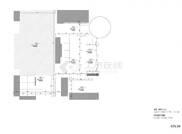 酒店K-7b.04客房地坪鋪面平面CAD图.dwg-图一