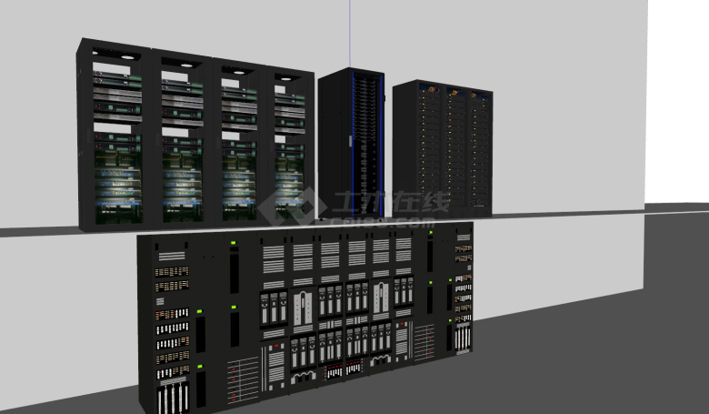 现代机房设备服务器su模型-图二