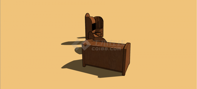 现代创意个性实木柜子su模型-图二