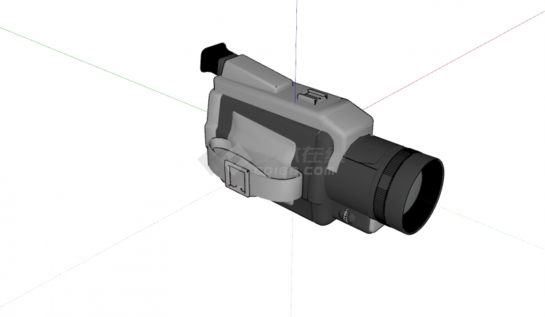 电器小型摄像机灰色su模型-图二