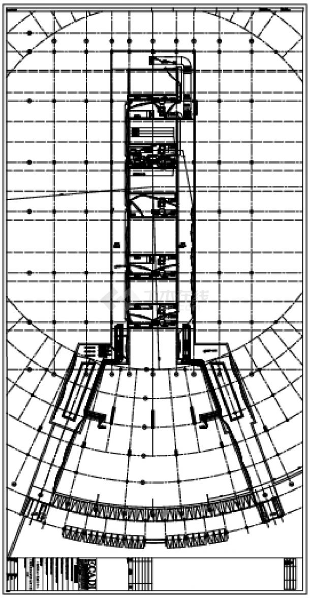 某某南站站屋建筑结构平面图CAD图-图二