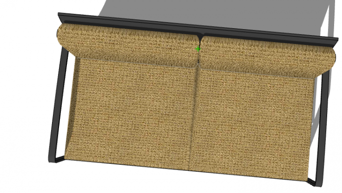现代棕色小沙发su模型_图1