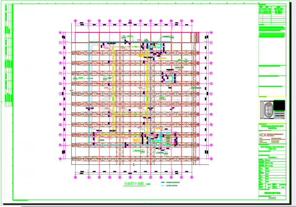 山东三层省级体育中心工程建筑施工图设计-体育中心CAD图纸-图二