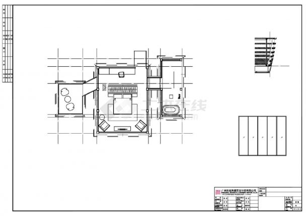某某建筑建筑施工图平面图CAD图-图二