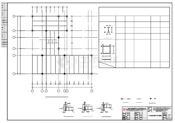 某某建筑钢结构施工图CAD图 -图一