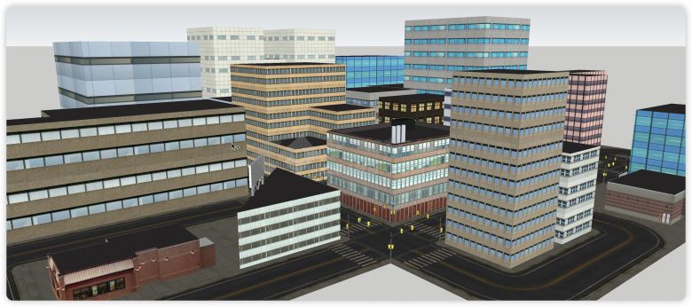 高新区城市规划商业综合体建筑su模型-图二
