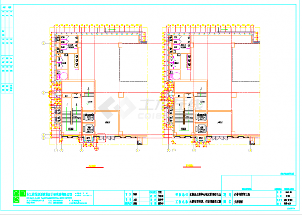 深圳高层幕墙立面框架结构县级图书档案馆建筑施工图CAD图纸-图一