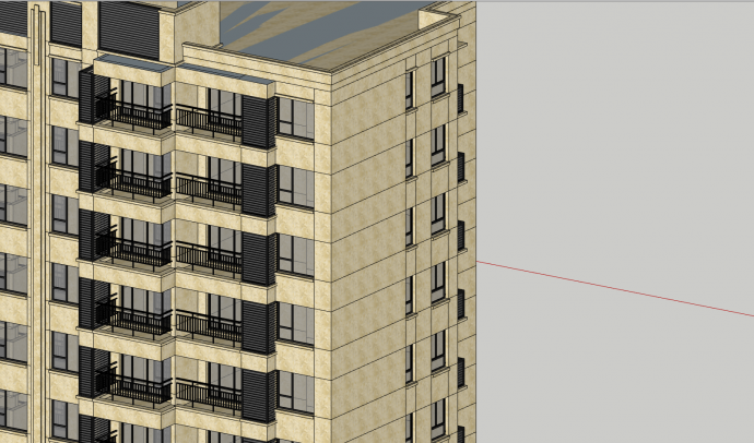 现代高层建筑小区su模型_图1