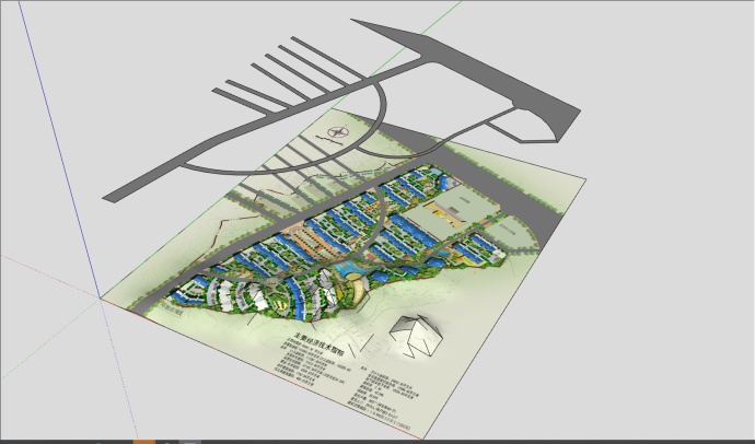 现代小区居住区规划建筑方案su模型_图1