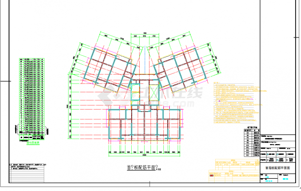 某地华南地区33F乐居乐居大都会结施CAD图纸-图一