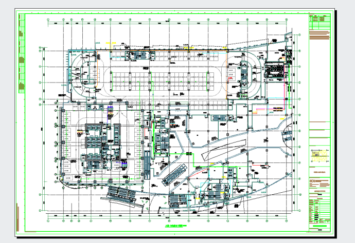某地安徽55万平购物中心给排水施工图CAD图纸_图1