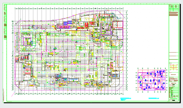 某地安徽55万平超高层项目地下室给排水施工图CAD图纸-图二