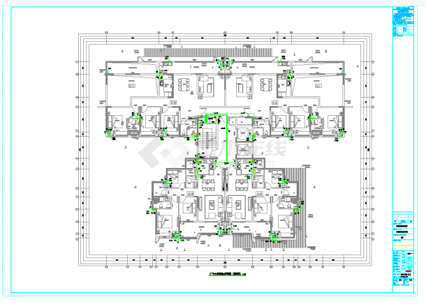 某地贵州住宅楼及地下室给排水施工图CAD图纸-图一