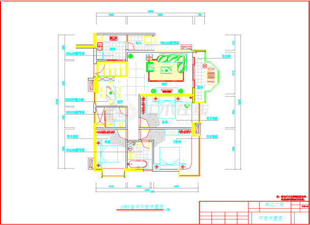 某地独立小型别墅全套施工图CAD图纸-图一