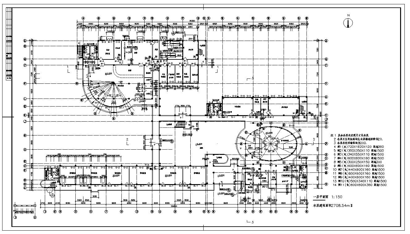 某学校综合楼CAD平面图
