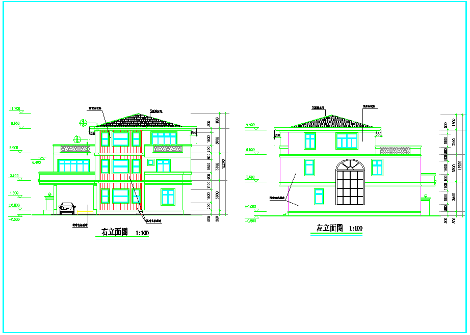 某地新小户型别墅全套图CAD图纸