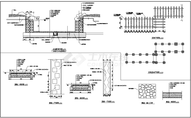 某地小公园绿化设计施工图CAD图纸-图二