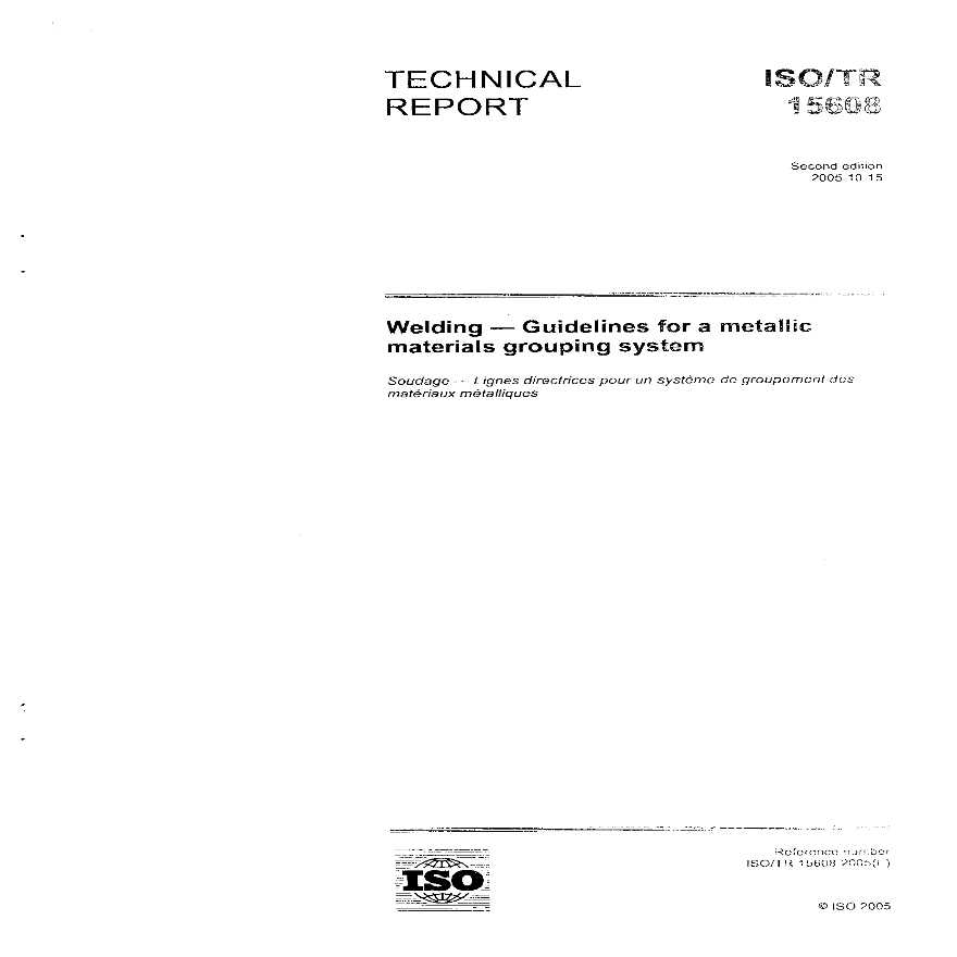 ISO TR 15608-2005焊接 金属材料分类体系指南-图一