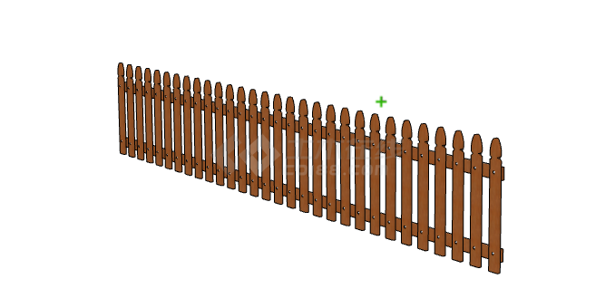 现代深棕色篱笆栅栏SU模型-图一